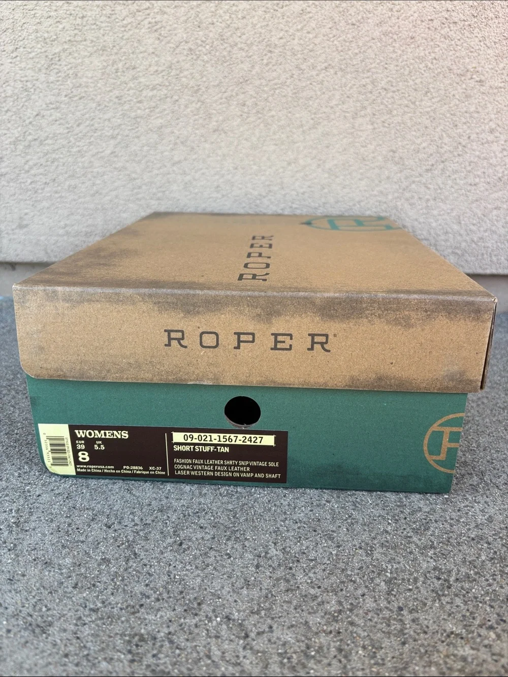 Roper Brown Western Short Shaft Boots with Scroll Embroidery